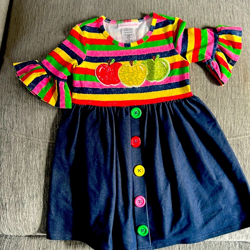 Girls Bonnie Jean Apple Dress